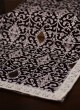 White And Dark Wine Thread Embroidered Turban, Dupatta And Mala